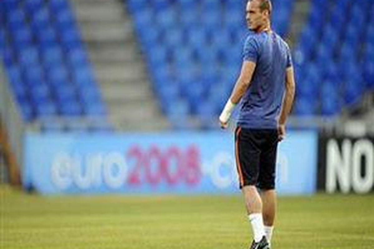 Gelandang Real Madrid, Wesley Sneijder.