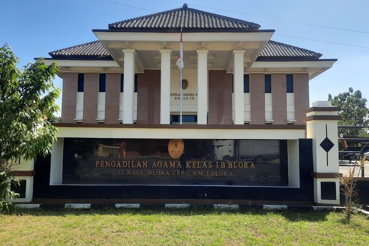 Kantor Pengadilan Agama Kelas 1B Blora yang terletak di Jalan Raya Blora-Cepu KM 3 Blora, Jumat (8/7/2022)