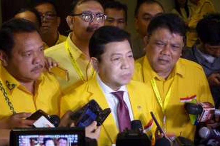 Ketua Umum Partai Golkar Setya Novanto di sela acara Rapat Pimpinan Nasional Partai Golkar 2016 di JCC  Senayan, Jakarta, Rabu (27/7/2016)