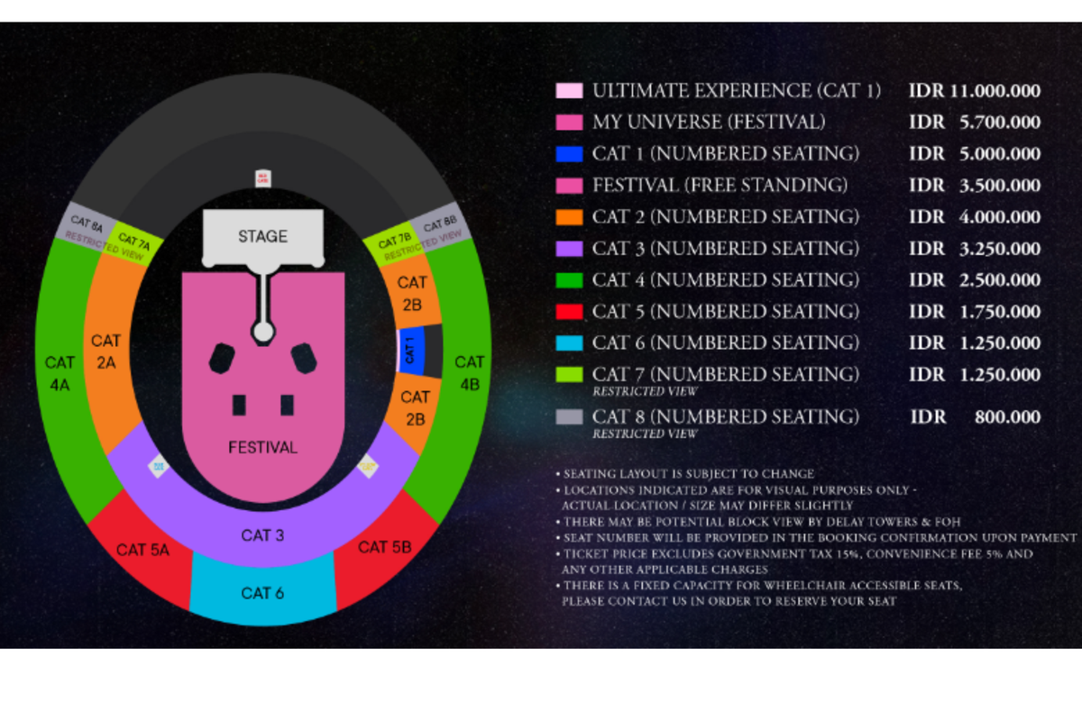 layout konser coldplay di jakarta