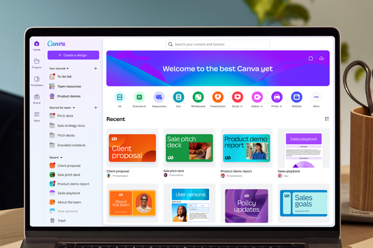 Antarmuka baru Canva