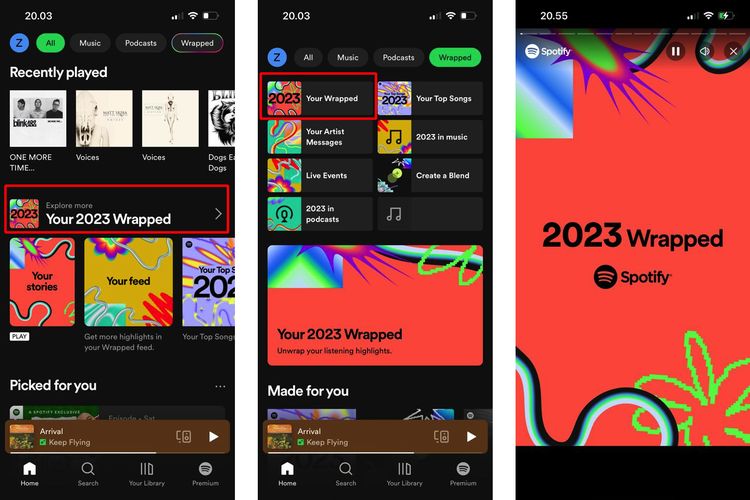 Ilustrasi cara cek karakter di Spotify Wrapped 2023.