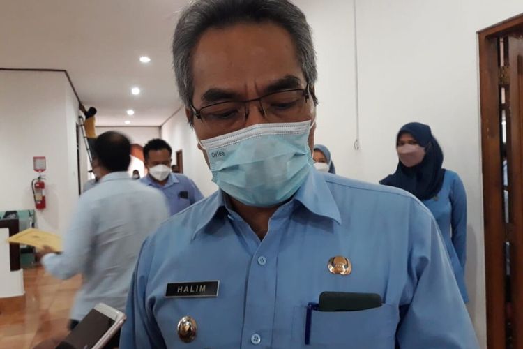 Bupati Bantul Abdul Halim Muslih saat ditemui di Kompleks Parasamya Kabupaten Bantul, Selasa (21/12/2021) petang.