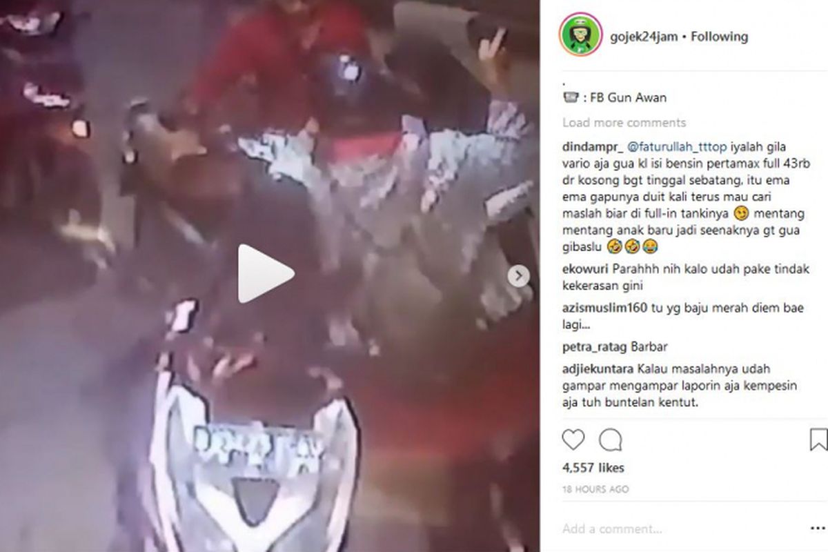 Petugas SPBU di kawasan Cipondoh, Tangerang, ditampar pelanggan. 