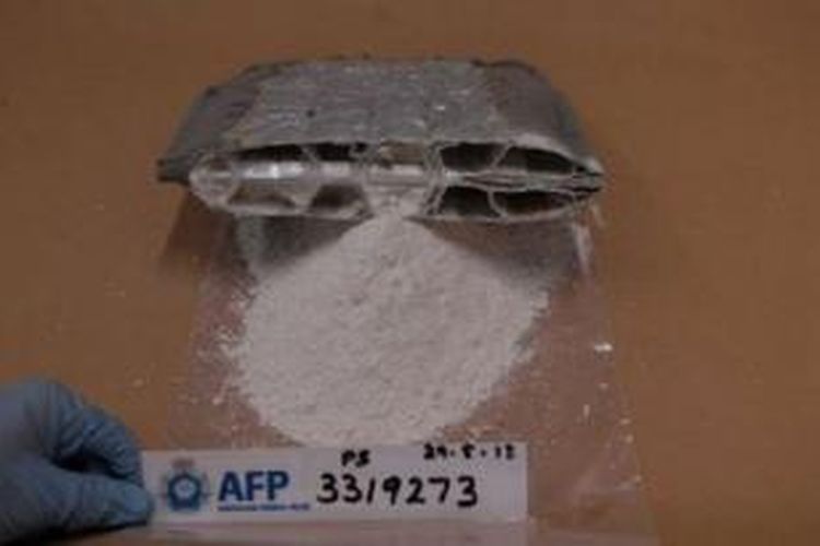 Inilah barang bukti narkoba yang yang ditemukan di koper Bernadine Prince saat tiba di bandara Darwin