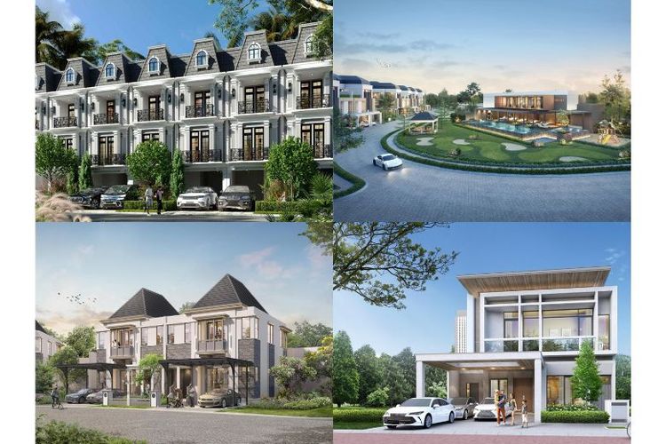 Kiri Atas: Andava Aparthouse by PT KVP Aparthouse Propertindo. Kanan Atas: Tresor by Sinar Mas Land. Kiri Bawah: The Maple Residence at Summarecon Bogor by Summarecon Group. Kanan Bawah: Menteng Grand by Paramount Land. 