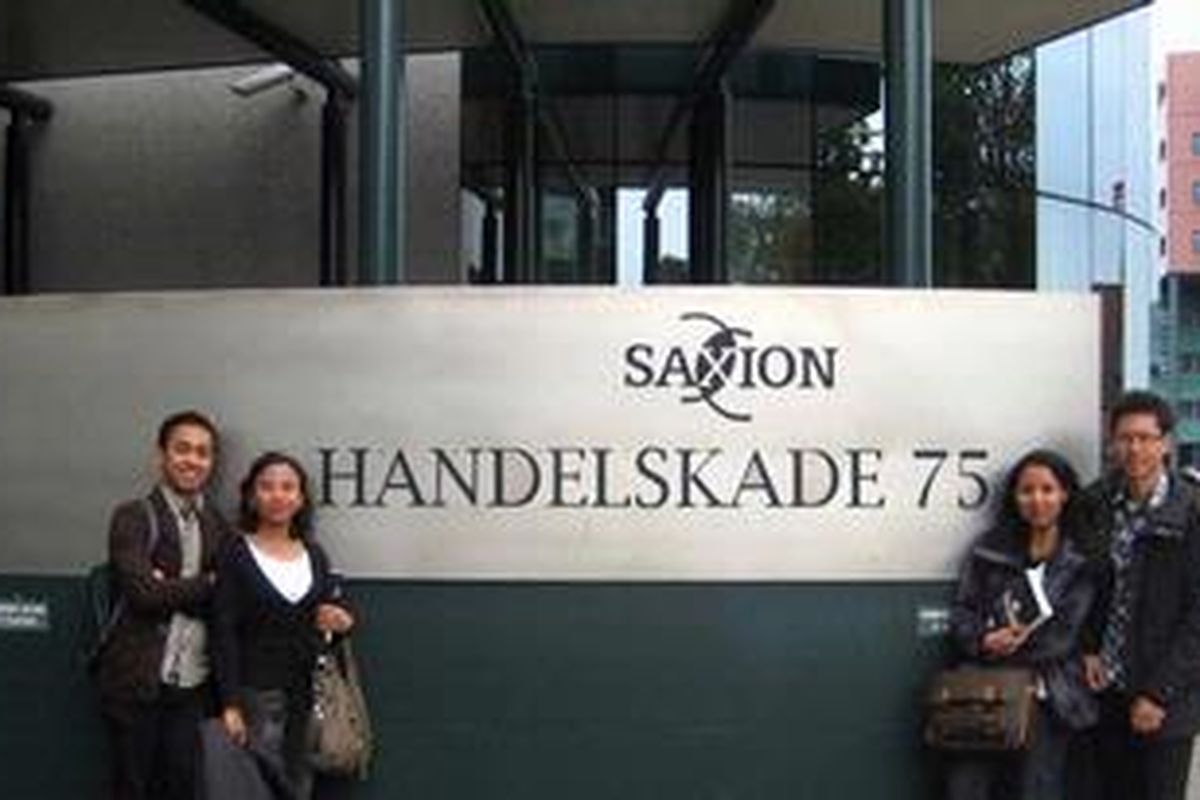 Para pelajar Indonesia di Saxion University, Deventer, Belanda. 