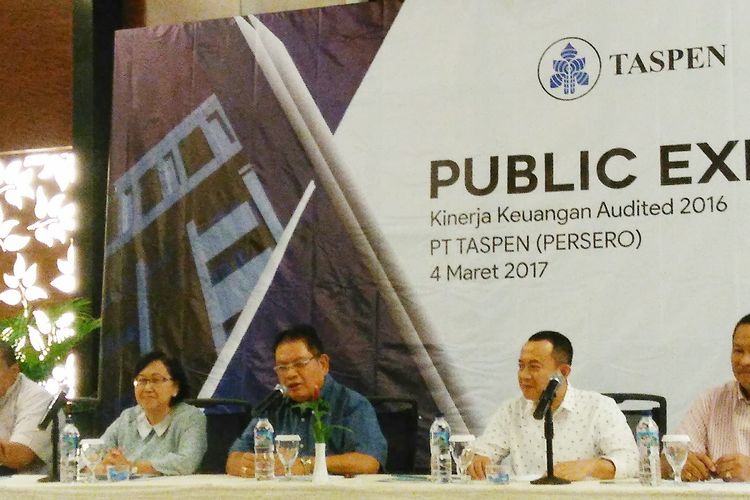 Acara Public Expose PT Taspen di Bogor, Jawa Barat, Sabtu (4/3/2017).
