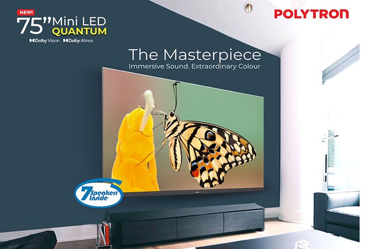 Polytron Mini LED Quantum Smart TV 4K UHD 75 Inch memiliki beragam fitur dan teknologi canggih yang membuat pengguna seakan memboyong bioskop ke rumah