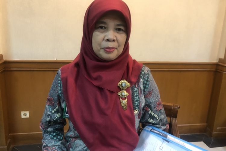 Humas Pengadilan Agama Jakarta Selatan, Taslimah di Pengadilan Negeri Jakarta Selatan, Kamis (14/4/2022).