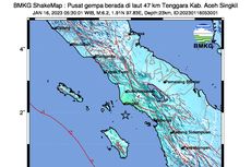 Gempa M 6,2 Guncang Aceh Singkil, Terasa Kuat di Kepulauan Nias