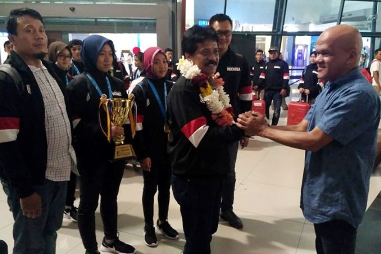 Kementerian Pemuda dan Olahraga (Kemenpora) menyambut kepulangan para siswa-siswi PPLP yang telah meraih enam medali emas dari Kejuaraan Dunia Pencak Silat Junior 2018 ketika berlangsung di Songkhla, Thailand, pada 23-29 April lalu.
