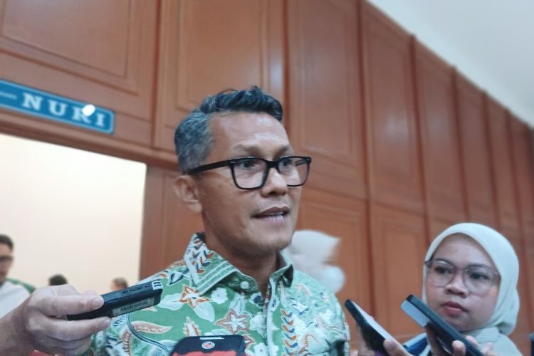 Juru Bicara Kementerian Perindustrian (Kemenperin) Febri Hendri Antoni Arif di Kantor Kemenperin, Jakarta, Kamis (31/7/2025).