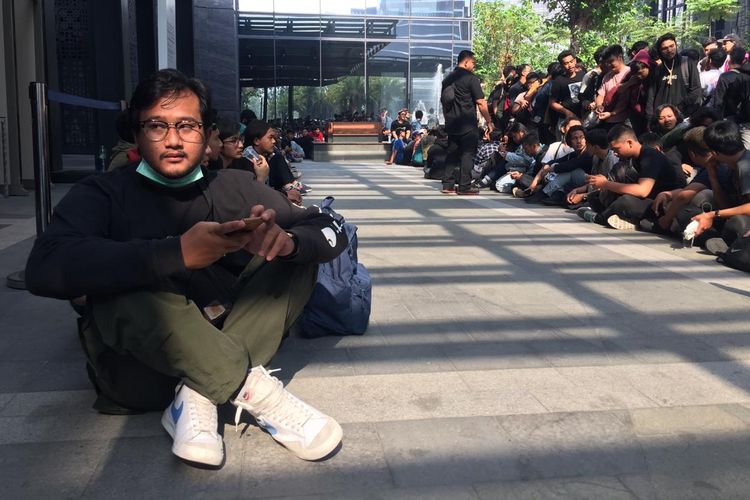 Bagas, pengantre pertama di acara Urban Sneaker Society (USS) 2019 di District 8 SCBD Jakarta 