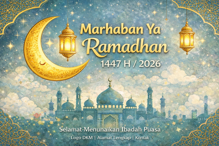 Poster Ramadhan 2026 Contoh Tarhib, Spanduk Masjid, hingga Karya Anak SD.