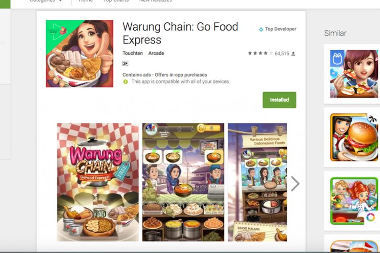 Game Warung Chain: Go Food Express di Play Store