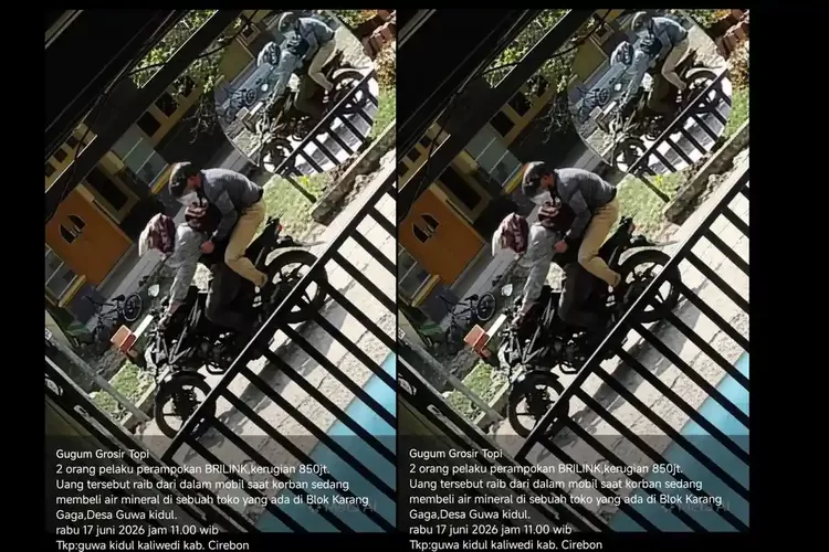 Foto 2 Pria Berboncengan Viral, Diduga Pelaku Pencurian Uang Agen BRILink Rp 850 Juta di Cirebon