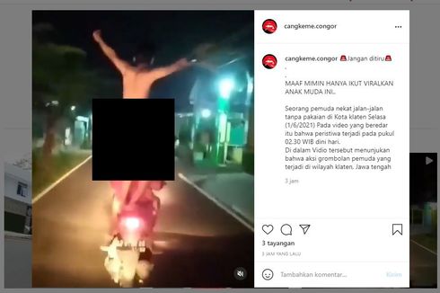 Viral Pemuda Bugil Berjoget di Atas Motor, Tak Paham Etika Berkendara