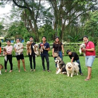 Komunitas Pencinta Anjing Depok saat melakukan gathering antarsesama pemilik anjing.