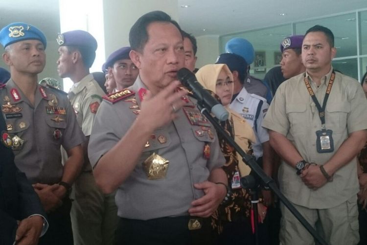 Kapolri Jenderal Tito Karnavian kepada awal media di Universitas Bhayangkara, Kota Bekasi, Kamis (27/9/2018).
