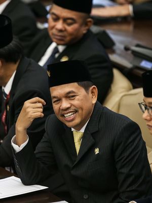 Dedi Mulyadi saat pelantikan anggota DPR, DPD, dan MPR periode 2019 - 2024 pada sidang paripurna di Kompleks Parlemen, Senayan, Jakarta, Selasa (1/9/2019) pagi.