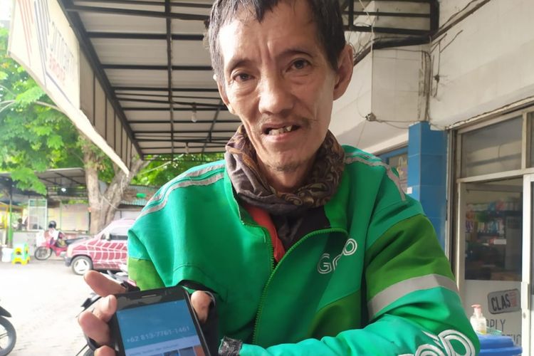 Audy Hamdani (59), driver ojol warga Tlogosari Kulon, Kecamatan Pedurungan, Kota Semarang 