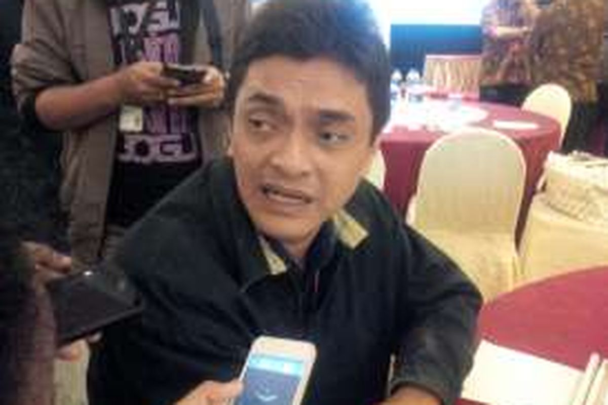 Penyadang Disabilitas Tuna Netra, Irawan Muliyanto, di Hotel JS Luwansa Jakarta (16/12)