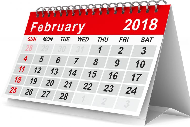 Febuari februari atau Kalender Bulan