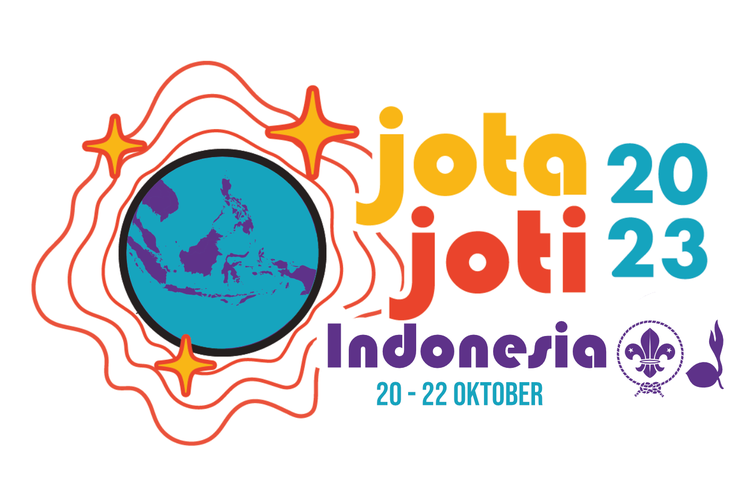 Logo JOTA-JOTI 2023 dari Indonesia.