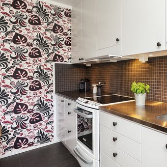 ilustrasi wallpaper di dapur