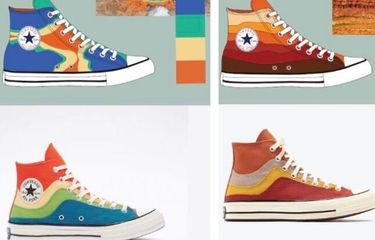 Cecilia Monge mengunggah kreasi Converse miliknya dan disandingkan dengan koleksi terbaru merek sepatu asal Amerika Serikat tersebut. 