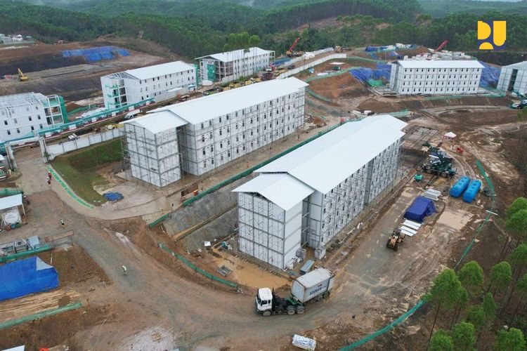 Hunian Pekerja Konstruksi yang sedang dibangun di IKN Nusantara