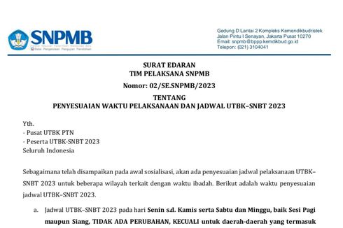 Cek Jadwal UTBK SNBT 2023 Terbaru untuk Wilayah Jawa dan Luar Jawa