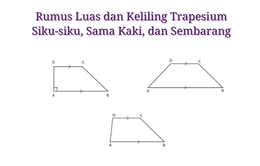 Trapesium adalah bangun datar segi empat yang mempunyai tepat sepasang sisi yang berhadapan sejajar.