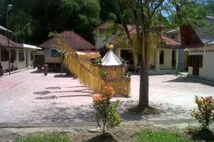 Inilah lokasi acara ritual Parmalim di Hutatinggi, Kecamatan Laguboti, Kabupaten Tobasa, Sumatera Utara yang akan menggelar Sipaha Lima, Senin (22/7/2013).