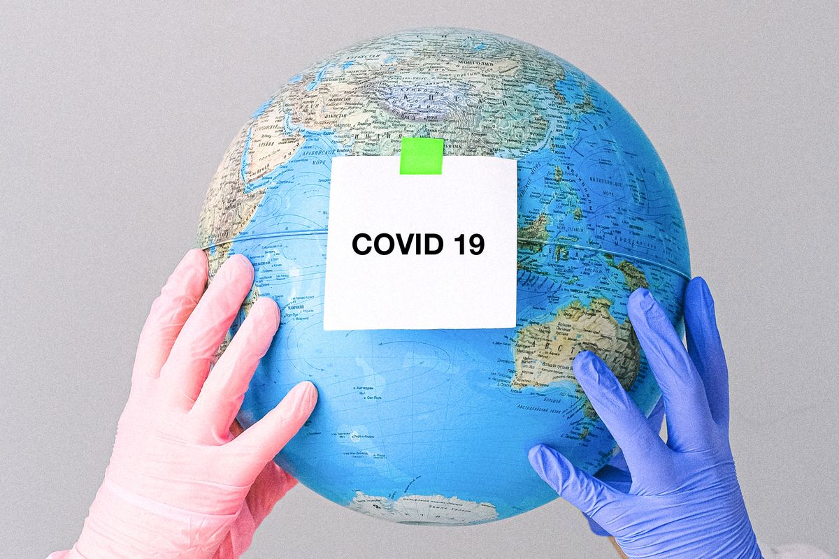 Ilustrasi Covid-19, pandemi virus corona, pandemi Covid-19.