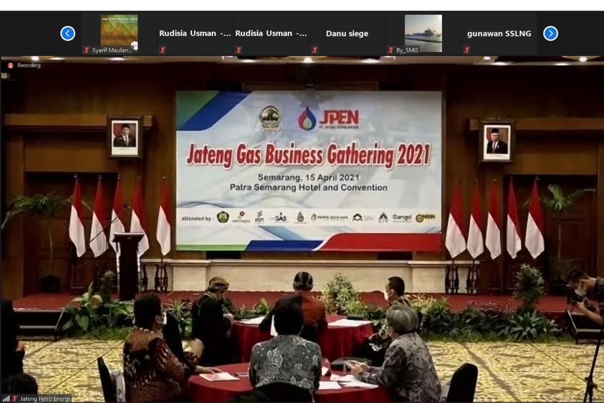 Acara Jateng Gas Business Gathering 2021, Kamis (15/04/2021).