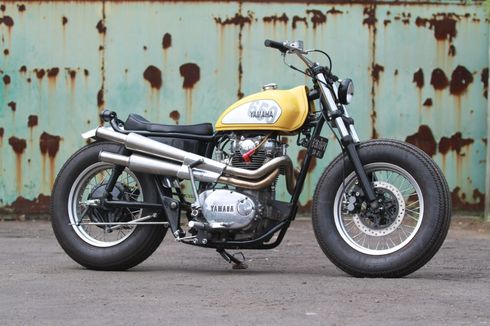 Yamaha XS650 Bobber dengan Sisipan Trail dan Scrambler