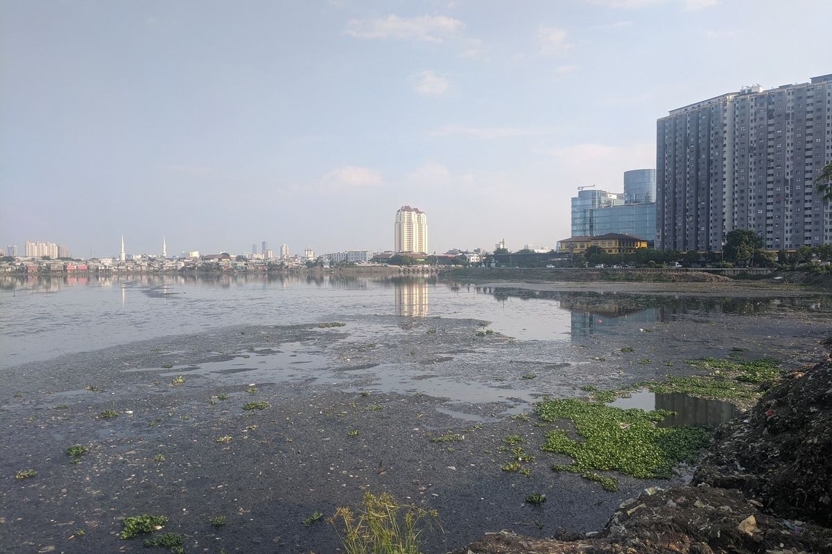 Kondisi terkini Waduk Pluit, Penjaringan, Jakarta Utara, Rabu (18/12/2019)