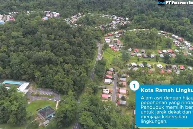 Pemukiman di Kuala Kencana, Mimika, Papua.