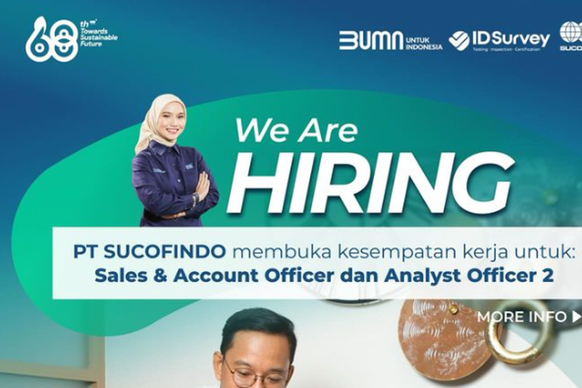BUMN Sucofindo Buka Lowongan Kerja 11 November 2024, Ini Syaratnya Halaman all