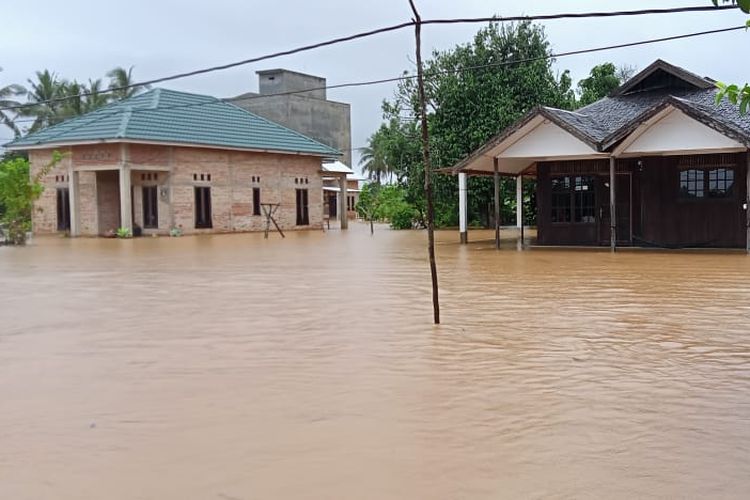 Banjir yang terjadi di Kalimantan Selatan (Kalsel) pada Kamis (15/1/2021)