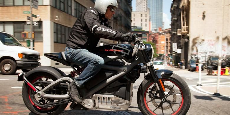 Harley-Davidson Livewire sedang dites di New York, Amerika Serikat.