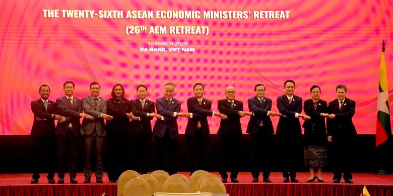 Wamendag Jerry Sambuaga bersama menteri-menteri Asean di sela pembukaan AEM Retreat 2020