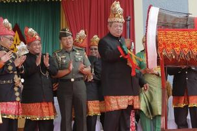Presiden Susilo Bambang Yudhoyono membuka Pekan Kebudayaan Aceh VI di Banda Aceh, Jumat (20/9/2013) pagi.