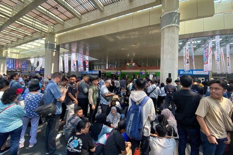 Suasana KAI Expo 2023 di Cendrawasih Hall, Jakarta Convention Center (JCC), Jakarta Pusat, Jumat (29/9/2023).