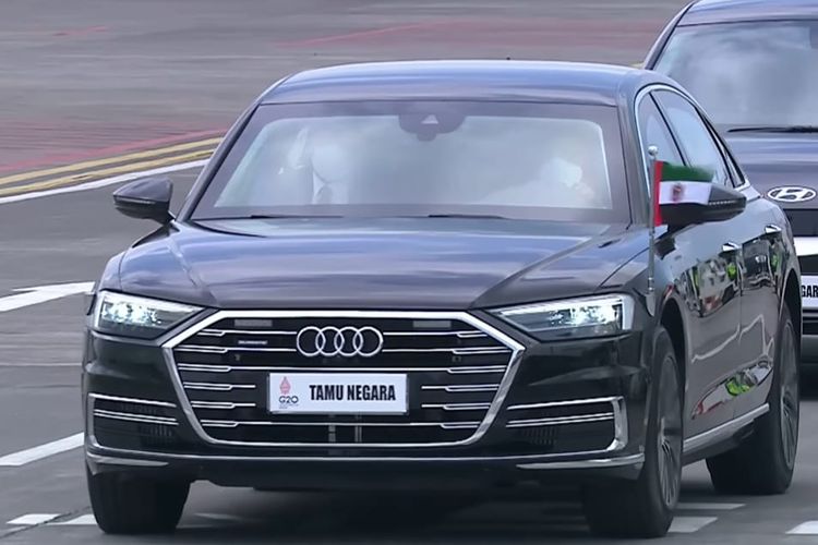 Audi A8 L Anti-peluru yang digunakan oleh Presiden UEA Syekh Mohammed bin Zayed bin Sultan Al Nahyan dalam KTT G20 di Bali