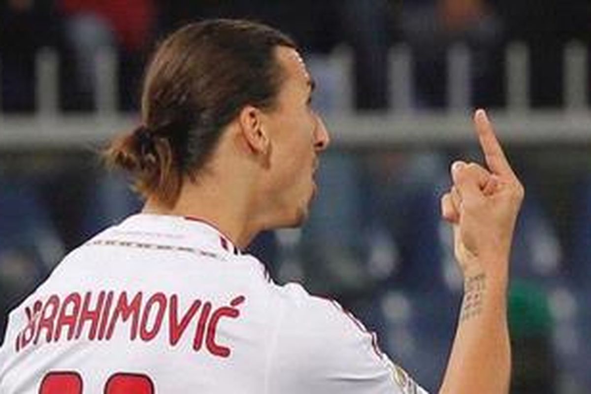 Penyerang AC Milan, Zlatan Ibrahimovic.