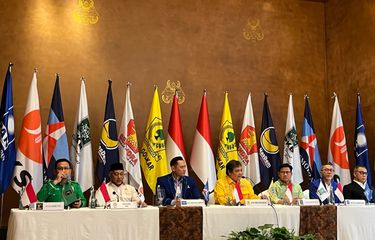 Sebanyak delapan Partai Politik (Parpol) Politik menyatakan sikap menolak Pemilihan Umum (Pemilu) dengan sistem proporsional tertutup di Hotel Dharmawangsa, Jakarta Selatan, Minggu (8/1/2023).