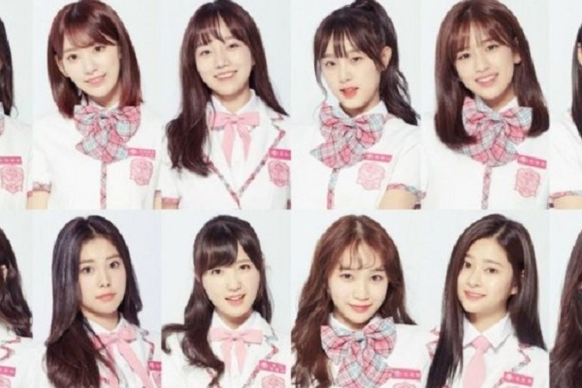 Para member IZONE, grup idola yang merupakan hasil ajang survival Produce 48.